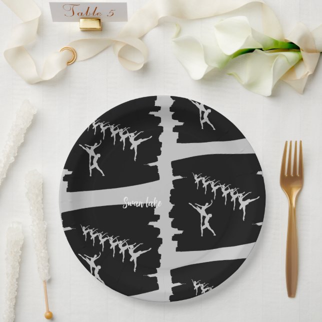 Plato De Papel Lago Swan (Boda)
