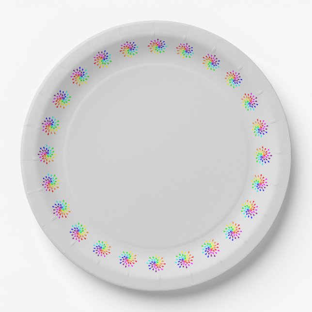 Plato De Papel Lágrimas arcoiris (Anverso)