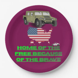 Plato De Papel Land of free Line wine 