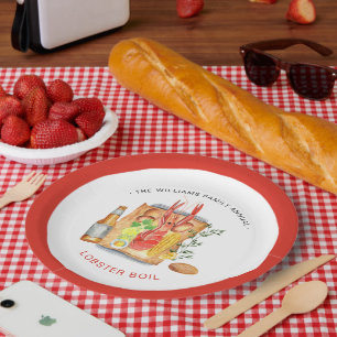 Plato De Papel Langostinos Hervidos de Verano Langostinos Asado