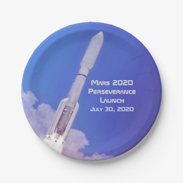 Plato De Papel Lanzamiento de perseverancia en marzo de 2020 (Anverso)