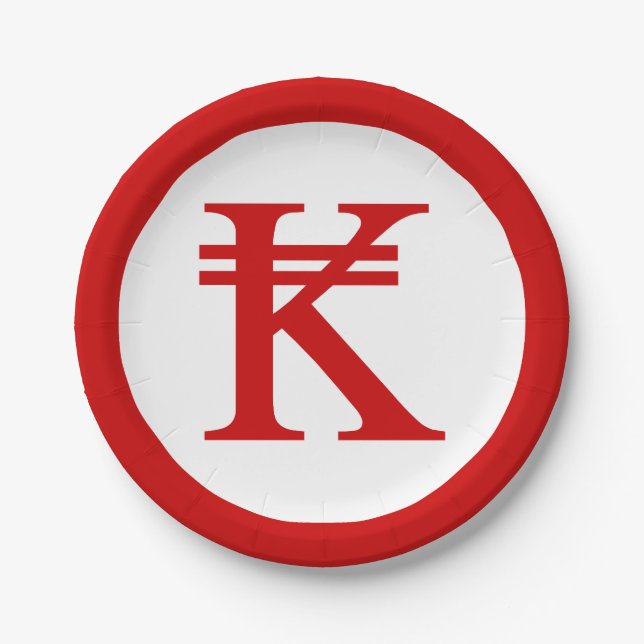 Plato De Papel Laos Kip Lao/Rótulo de Dinero Laotiano (Anverso)