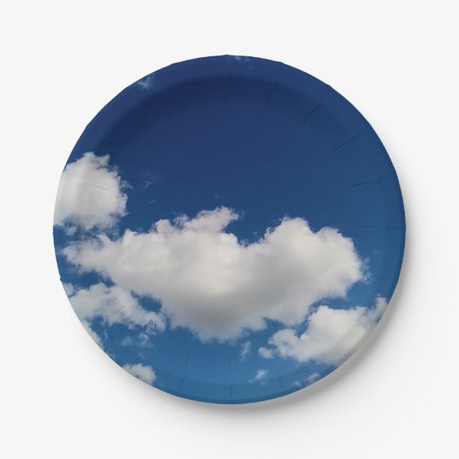Plato De Papel Larga y suave nube (Anverso)