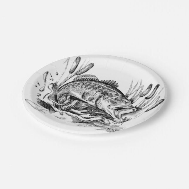 Plato De Papel Largemouth Bass (Angular)