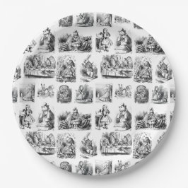 Plato De Papel Las aventuras de Alicia en el patrón de las maravi