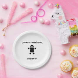 Plato De Papel LAS CALORÍAS DE LOS navidades NO CUENTAN