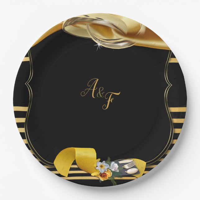 Plato De Papel Las grandes placas de los Fiestas Gatsby (Anverso)