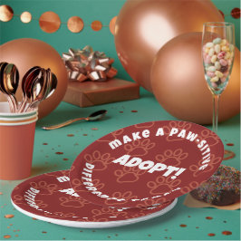 Plato De Papel ¡Las Huellas Rojas Cuestas Hacen una Diferencia Pa