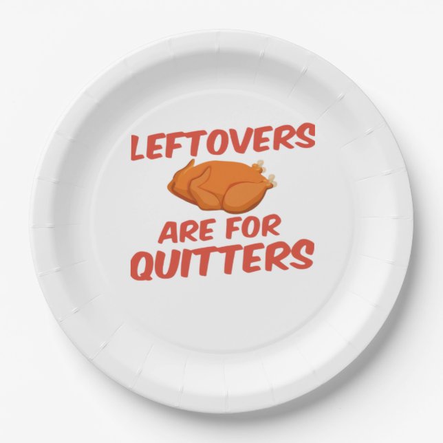 Plato De Papel Las Leftovers Son Para Quitters Classic Creative C (Anverso)