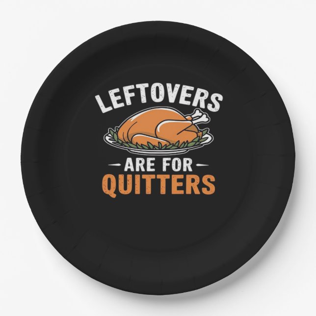 Plato De Papel Las Leftovers Son Para Quitters Classic Retro Grap (Anverso)