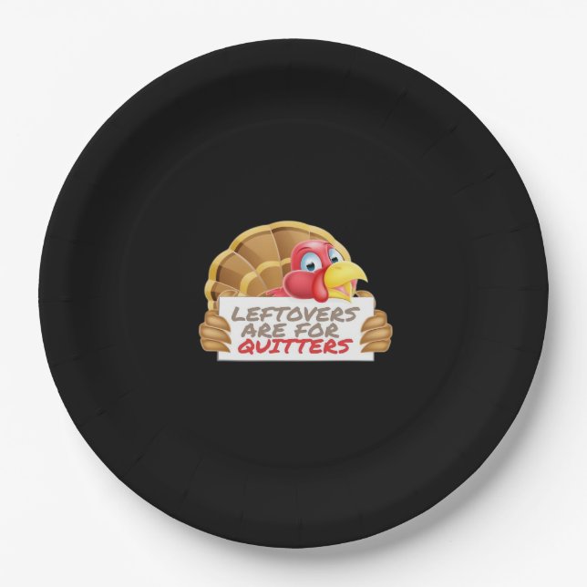 Plato De Papel Las Leftovers Son Para Quitters Fun Classi (Anverso)