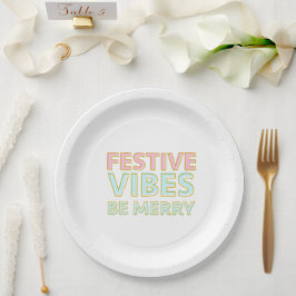 Plato De Papel Las modernas y coloridas vibraciones festivas se h