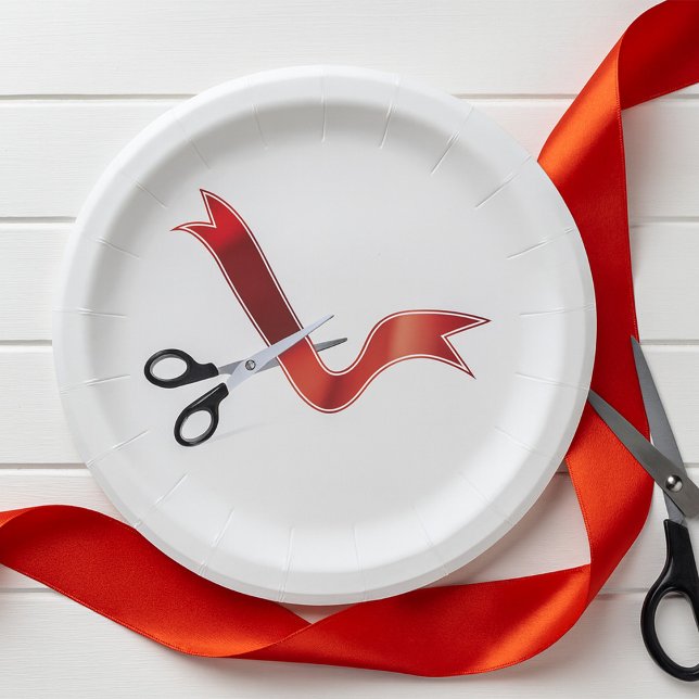 Plato De Papel Las tijeras de la celebración de la gran apertura  (Subido por el creador)