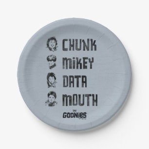 Plato De Papel Las tonterías Chunk, Mikey, Data, Mouth