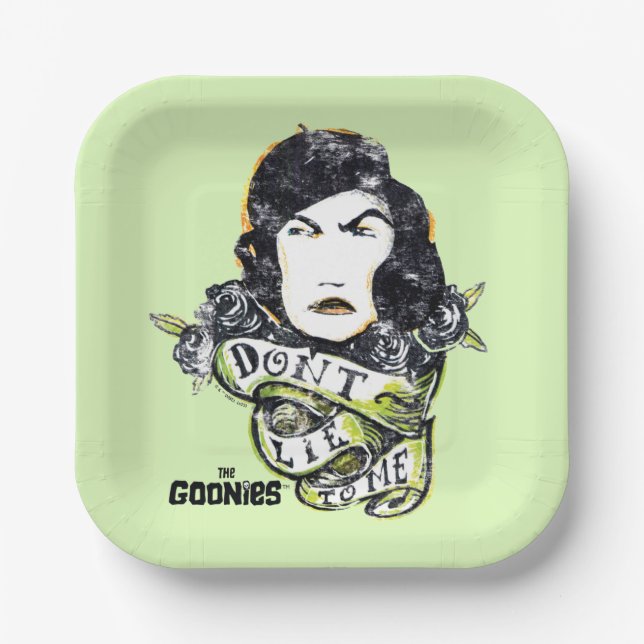 Plato De Papel Las tonterías de mamá Fratelli "No me mientas" (Anverso)