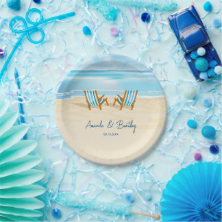 Plato De Papel Las tumbonas de Ocean Shore