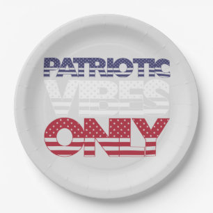 Plato De Papel Las vibraciones patrióticas son solo estrellas y l