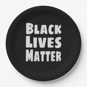 Plato De Papel Las vidas negras importan BLM