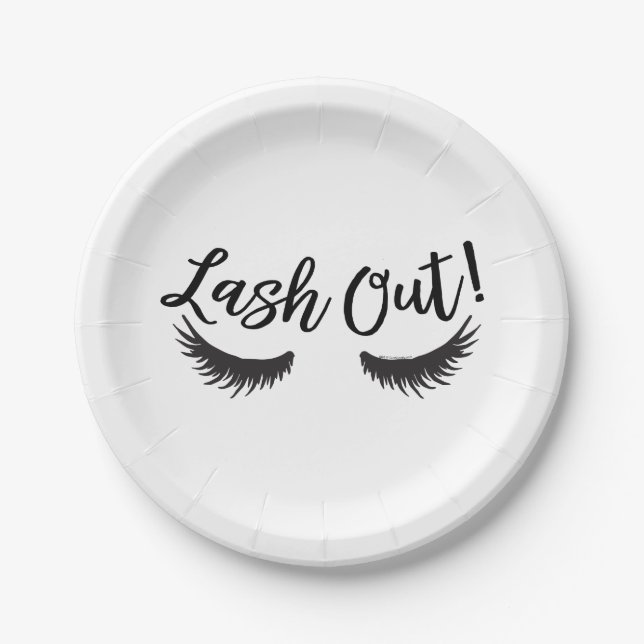 Plato De Papel Lash Out Eyelash Lash Salon Makeup Artista (Anverso)