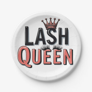 Plato De Papel Lash Queen Funny Ojos Lámparas maquillaje