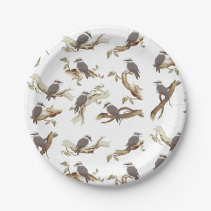 Plato De Papel Laughing Kookaburra Australian Bird Eucalyptus