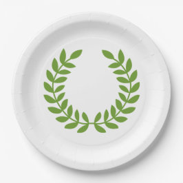 Plato De Papel Laurel Wreath (Símbolo griego antiguo)