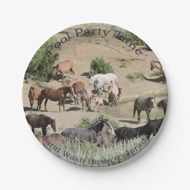 Plato De Papel Lavabo de la arena del tiempo de la fiesta en la (Anverso)