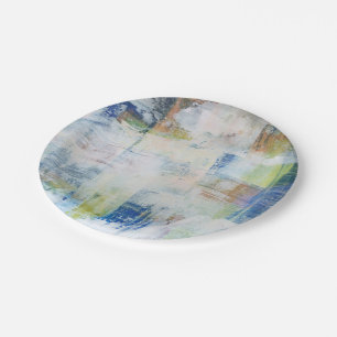 Plato De Papel Lavado blanco III