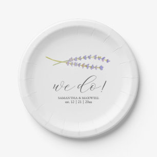 Plato De Papel Lavanda de placas de papel boda