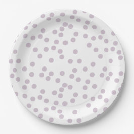 Plato De Papel Lavender Confetti / Polkadots