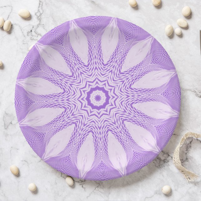 Plato De Papel Lavender Faux Tulle Design (Subido por el creador)