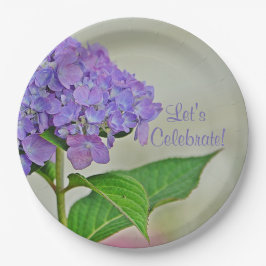 Plato De Papel Lavender Hydrangea Celebremos