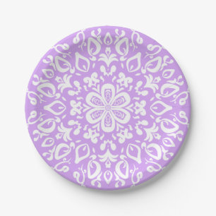 Plato De Papel Lavender Mandala