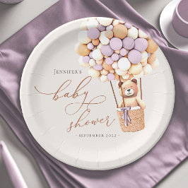 Plato De Papel Lavender Purple, ¡Podemos Esperar! Baby Shower