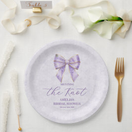 Plato De Papel Lavender Wisteria Ribbon – Japanese-Inspired