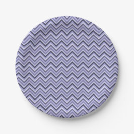 Plato De Papel Lavender Zig Zags