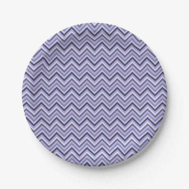 Plato De Papel Lavender Zig Zags (Anverso)