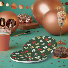 Plato De Papel Lazos Navideños