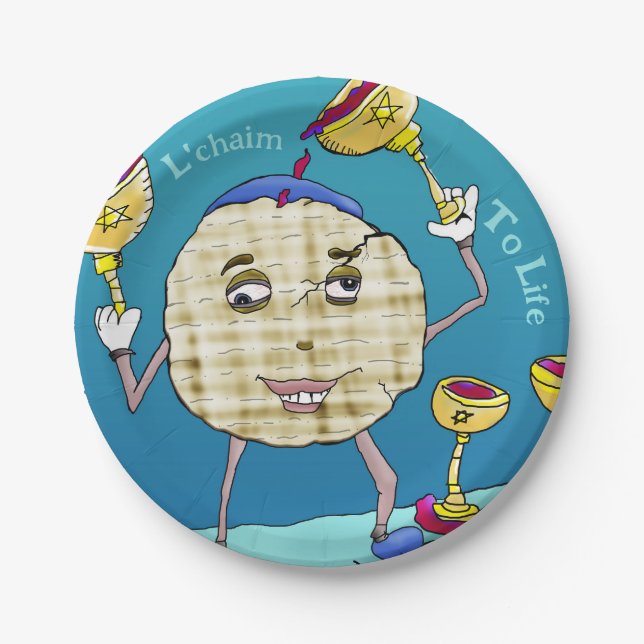 Plato De Papel L'chaim Pesach (Anverso)