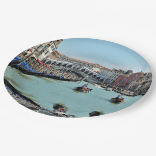 Plato De Papel ldp RIALTO BRIDGE - Venecia - Canal Grande
