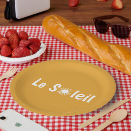 Plato De Papel Le Soleil French Sunshine Colores Personalizados