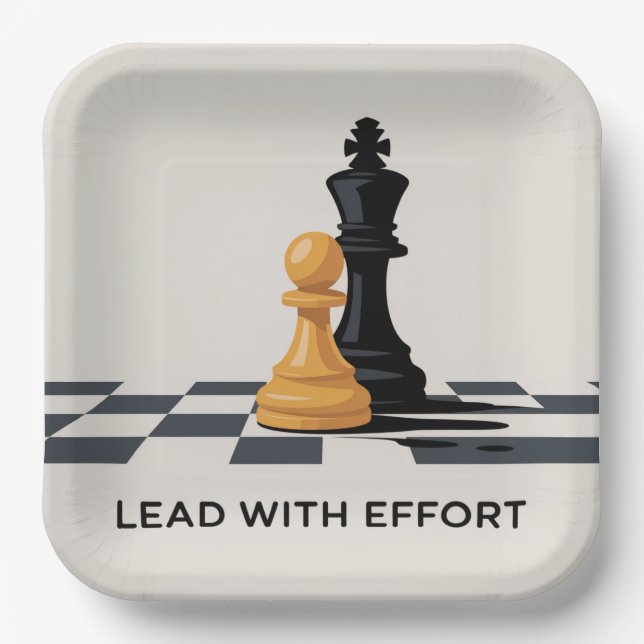 Plato De Papel Lead With Effort (Anverso)