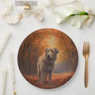 Plato De Papel Lebrel en Otoño Las Hojas Caídas Inspiran