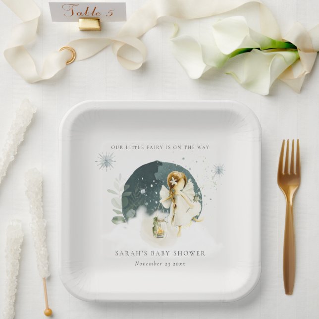 Plato De Papel Leche mágica encantada en Camino Baby Shower (Boda)