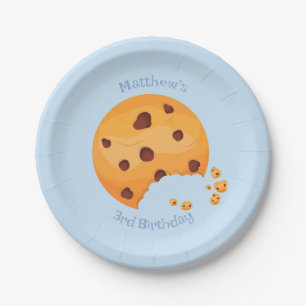 Plato De Papel Leche y cookies