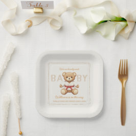 Plato De Papel Legendary Red Belt Judo Bear – Baby Shower