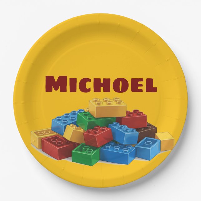 Plato De Papel Lego upsherin plate (Anverso)