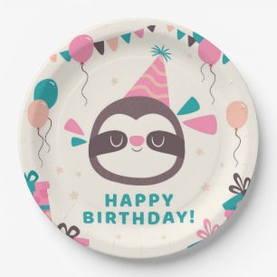 Plato De Papel Lema de cumpleaños