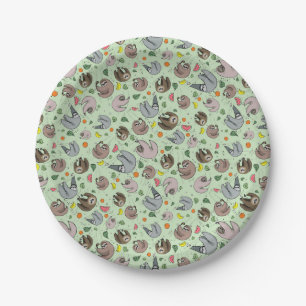 Plato De Papel Lemas en verde