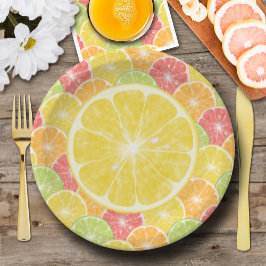Plato De Papel Lemon Citrus Slices